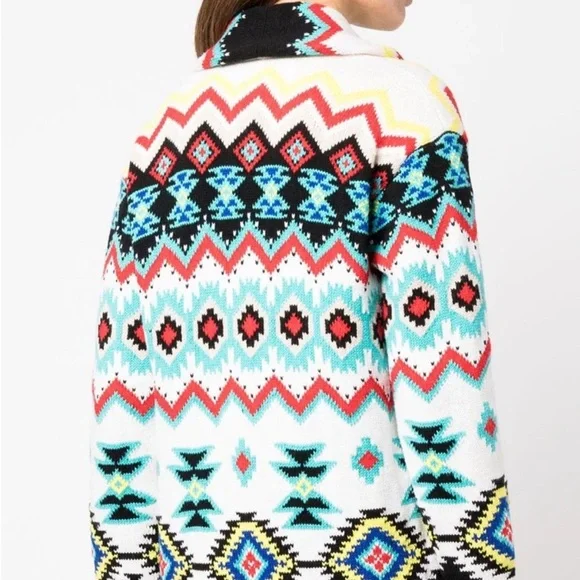 Alice + Olivia Jenn Fair Isle Cardigan Size XS - Picture 3 of 15